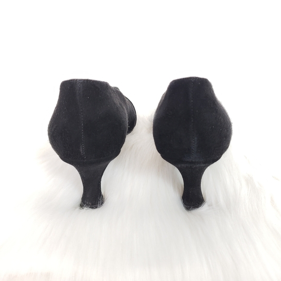 Stuart Weitzman Online Black Suede heel pump 90s y2k - Picture 6 of 9
